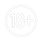 18 plus warning icon
